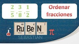 Ordenar fracciones. Cómo ordenar fracciones con diferente denominador.