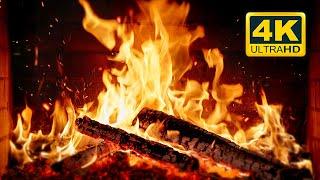  Cozy Fireplace 4K 12 HOURS. Fireplace with Crackling Fire Sounds. Crackling Fireplace 4K