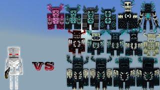 Hyper Skeleton vs Warden Plus  Minecraft Bedrock  Mob Battle