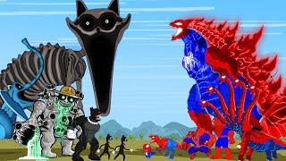 ZOONOMALY MONSTERS HORROR VS SPIDER GODZILLA DINOSAURS T-REXCatnap Who Is The King Of Monster?