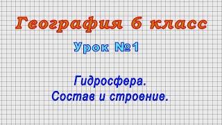 География 6 класс Урок№1 - Гидросфера. Состав и строение.