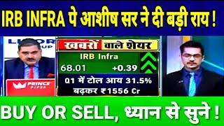 IRB INFRA SHARE LATEST NEWS TODAY IRB INFRA SHARE TARGET #IRB INFRA पे आशीष सर ने दी बड़ी राय 
