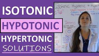 Isotonic Hypotonic Hypertonic IV Solutions Made Easy  Fluid Electrolytes Nursing Students