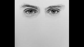 How to draw male realistic eyes