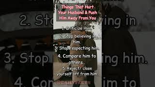 Things that hurt your man and push him away from you #shorts #girl #relationshipadvice