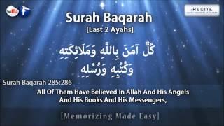 Surah Baqarah Last 2 Verses - Sheikh Ziyad Patel  Memorizing Made Easy  1080pᴴᴰ