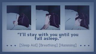 Girlfriend falls asleep with you ASMR Girlfriend RP F4A Sleep Aid Breathing Humming