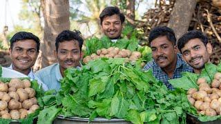 ALOO PALAK  Dhaba Style Aloo Palak Recipe  Village Rasoi