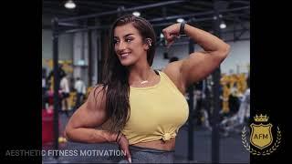 FEMALE FITNESS MOTIVATION MUSCLE GIRL BICEP PEAKS BEAUTY WITH CRAZY STRENGTHKiki Vhyce