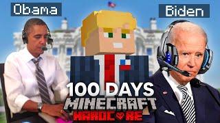 ReniDrag & US Presidents Survive 100 Days Of Hardcore Minecraft... ft. Mr Beast Dream & Drake