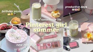 Pinterest girl summer ️romanticising summer mini picnic turning 20 makeup haul aesthetic vlog