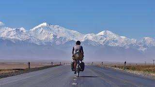 A bivvy a phone and a drone cycling home from China.