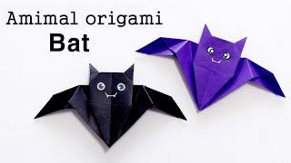 How to make cute paper Bat I Animal origami