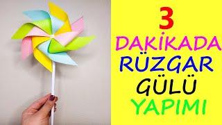 Kağıttan Rüzgar Gülü Yapımı  Basit Rüzgar Gülü Yapımı  How to Make a Paper Windmill #DIY