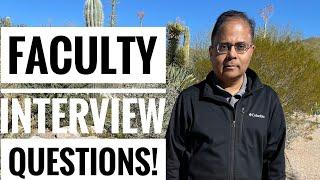 What questions are asked during the online interview for assistant professor or faculty job?