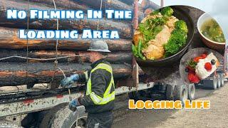 I Can No Longer Film In A Loading Area-Day In The Life Of A Log TruckerLogging Trucks