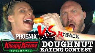 Krispy Kreme Doughnut Mukbang Eating Contest - Ryback VS P.Marie -