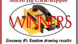 Winners announcement Micro Jig Giveaway #1