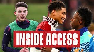 Jude Meets Vini INTENSE Sharpshooting Three Lions Team Bus & Pitchside v Brazil  Inside Access