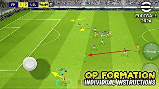OP Formation × Individual Instructions Makes Your Team Stronger in eFootball 2024 Mobile