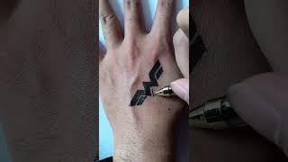 Make W Style With Pen  DIY tattoo