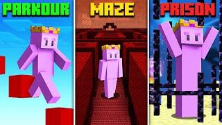 Minecraft Manhunt But Each Dimension Has A Puzzle