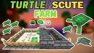 Simple and Efficient Turtle  Scute Farm on Minecraft