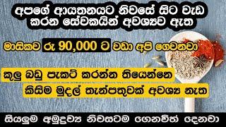 කුලු බඩු ඇසුරුම් ස්වයං රැකියා  swayan rakiya at home 2024  Spices Packing 2024