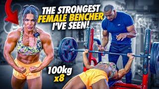 The Strongest Female Bench Presser Ive Seen and She Looks Like a Bodybuilder