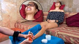 ASMR Relaxing CHINESE FOOT Reflexology Massage with Scrub