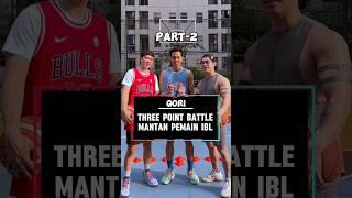 Part-2 Qori dapet Rp100.000 kalau menang three point battle #basketball #challenge