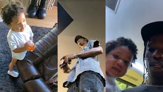 Travis Scott reacts to his Fortnite Event FULL IG LIVE w Stormi