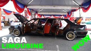 Proton Saga Limousine Car Interior and Exterior  Custom Modified for Autoshow  Galeri Kereta