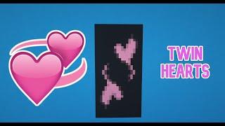 Banner design ideas How to make TWIN HEARTS banner in Minecraft