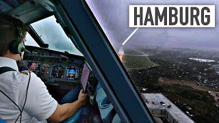 Schlechtes Wetter zur Landung in Hamburg Ich nehme euch mit ins Cockpit AeroNewsGermany