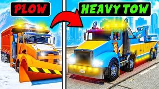 Converting ABANDONED Snow Plow to Heavy Tow Truck in GTA 5