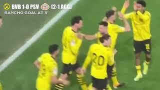 Dortmund vs PSV 2-0 HIGHLIGHTS Jadon Sancho and Marco Reus goal