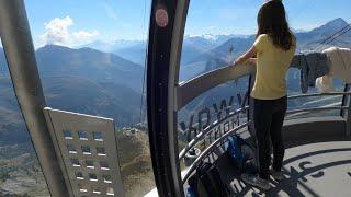 Skyway Monte Bianco cable car Italy 4K