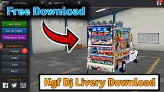 लो आ गया - Kgf Dj Ka Game  Dj Pickup Livery Download  Bussid Dj Pickup Mod Download