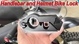 Motorcycle Handlebar Helmet Lock Combo Unboxing and Review Demonstration