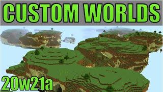Custom Worlds are back Minecraft Snapshot 20w21a for Java Edition Minecraft 1.16 Nether Update