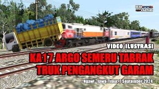 IT HAPPENED AGAIN ‼️ THE ARGO SEMERU TRAIN MADE A TRUCK CARRYING SALT  Train Simulator