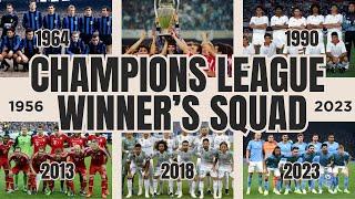 UEFA CHAMPIONS LEAGUE WINNERS SQUAD FROM 1956 TO 2023