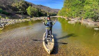 Pescando y Explorando Hermoso Río en Kayak en México Carpas y lobinas