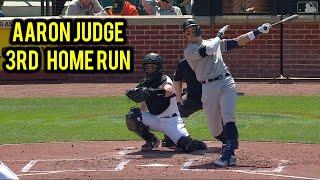 Aaron Judge launches a solo home run 3 to center field giving the Yankees a 2-0 vs Orioles