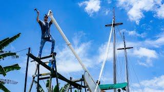 We waited 3 years to do this to our restored wooden boat — Sailing Yabá 194