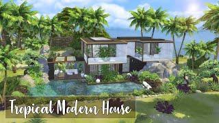 Tropical Modern House  No CC  The Sims 4  Stop Motion