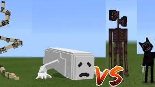 Long Horse and Bridge Worm Vs Siren Head and Cartoon Cat - Minecraft Addons