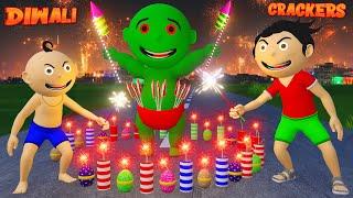 New Diwali Crackers  Diwali Ke Patakhe Cartoon  Diwali Fireworks Stash 2024  Cartoon Comedy