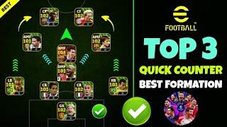 Top 3 Quick Counter Best Formations In eFootball 2024   Best Formation eFootball 2024